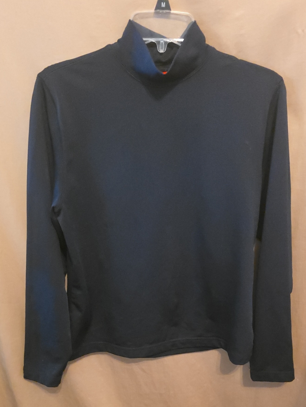 Ladies' Black Spandex Mock Turtle L